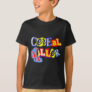 Camiseta Assassino de Cereal Amante de Comida Irônico Café 