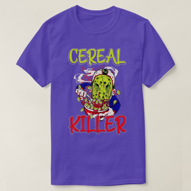 Camiseta Assassino de Cereal Comida Trocadilho Humor Fodora (Frente do Design)