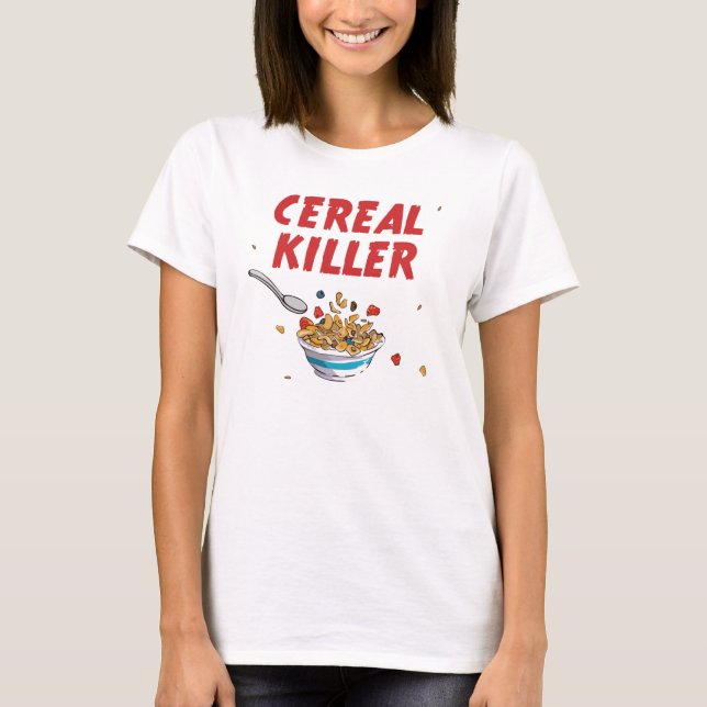 Camiseta Assassino do cereal de pequeno almoço (Frente)