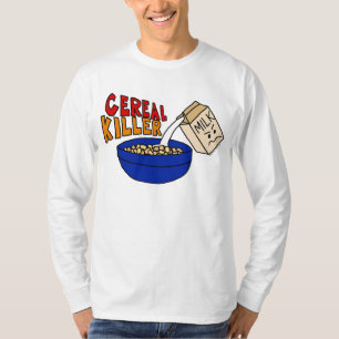 Camiseta Assassino do cereal, t-shirt louco da bacia da