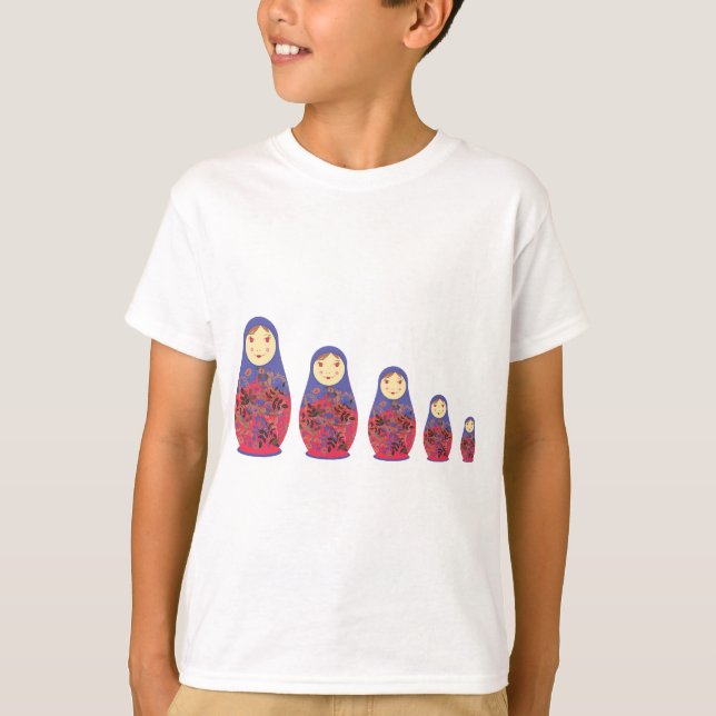 Camiseta Assentamento/Babushka do russo do ~ da boneca de (Frente)