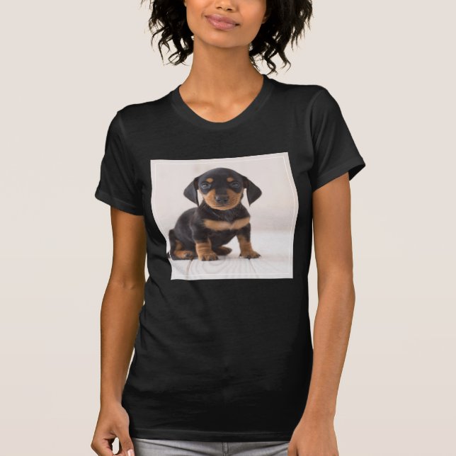 Camiseta Assento diminuto do Dachshund (Frente)