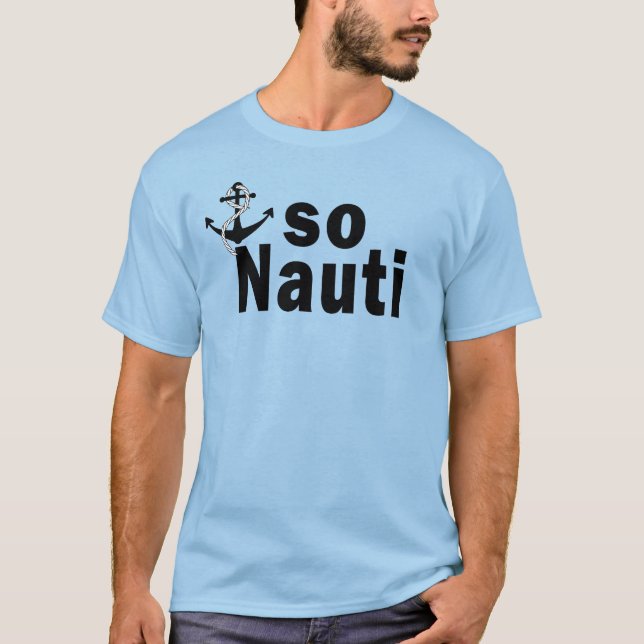 Camiseta Assim Nauti com a âncora - engraçada (Frente)