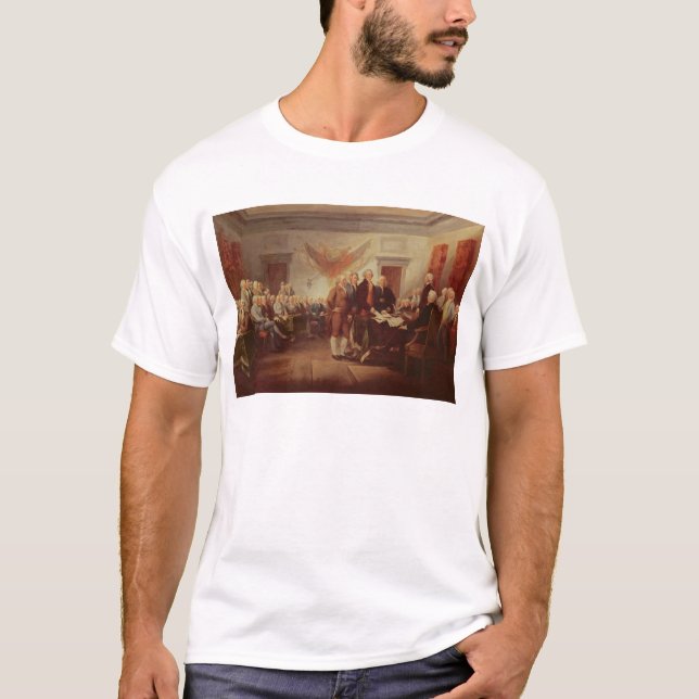 Camiseta Assinando a declaração de independência (Frente)