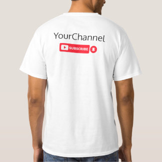 Camiseta Assinar o Nome do Canal Youtube - T-Shirt Personal