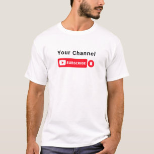 Camiseta Assinar o Nome do Canal Youtube - T-Shirt Personal