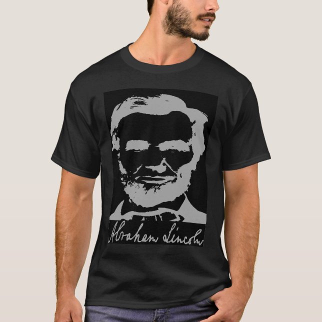 Camiseta Assinatura de Abraham Lincoln w (Frente)