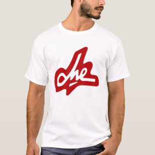 Camiseta Assinatura de Che Guevara - vermelho no branco
