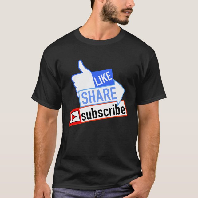 Camiseta Assinatura de Compartilhamento de Mídia Social (Frente)