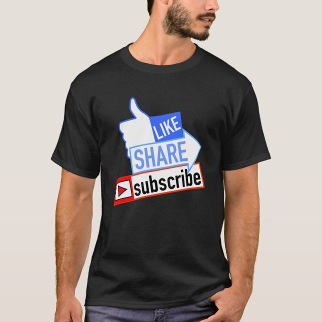 Camiseta Assinatura de Compartilhamento de Mídia Social (Frente)
