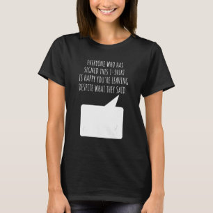 Camiseta Assinatura de Despedida Colega de Trabalho