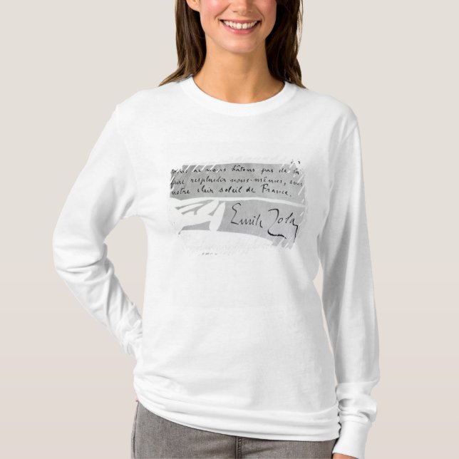 Camiseta Assinatura de Emile Zola (Frente)