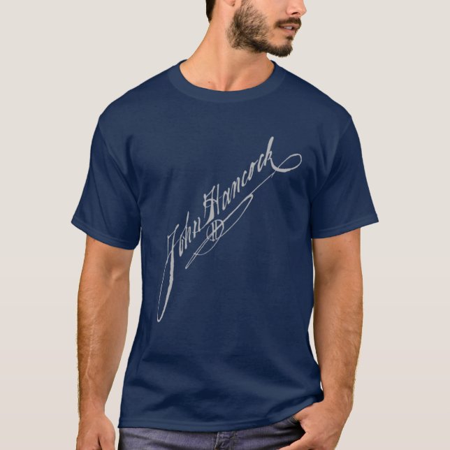 Camiseta Assinatura de John Hancock - t-shirt (Frente)