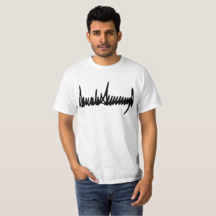 Camiseta Assinatura do Autografo Donald Trump