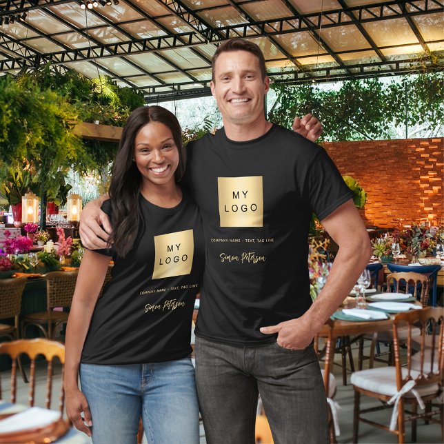 Camiseta Assinatura do logotipo da empresa Black Gold (Criador carregado)