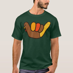 Camiseta Assine o Surf de Ação de Graças de Hawa, enforcado
