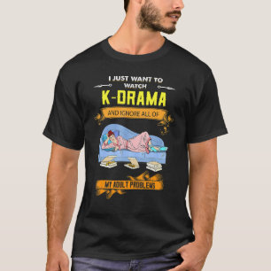 Camiseta Assista K Drama Ignorar Problemas Adultos