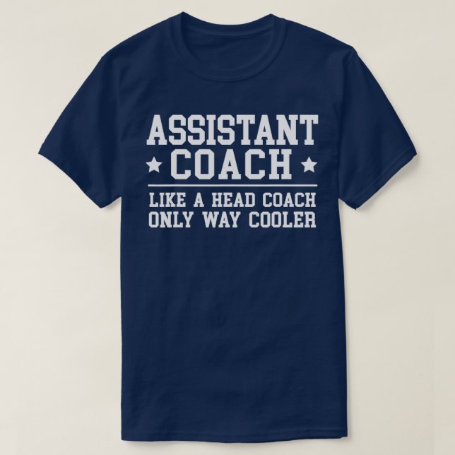 Camiseta Assistant Coach Funny Sports Coaching (Frente do Design)