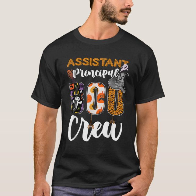 Camiseta Assistant Principal Boo Crew Halloween Matching As (Frente)