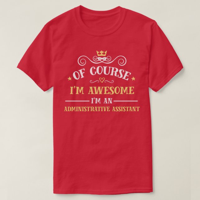 Camiseta Assistente administrativo 17 (Frente do Design)