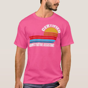 Camiseta assistente administrativo certificado vintage retr