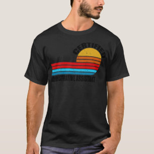 Camiseta assistente administrativo certificado vintage retr