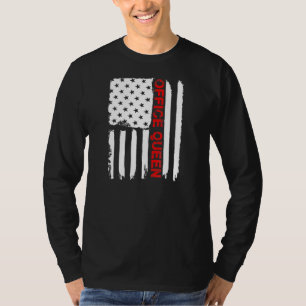 Camiseta Assistente Administrativo de Bandeira do Office Qu