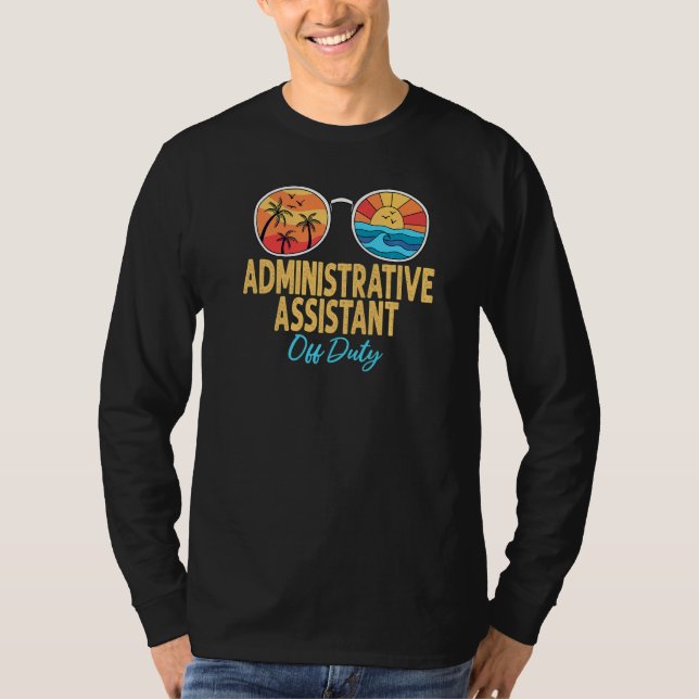 Camiseta Assistente Administrativo De Descarga Feliz Dia O  (Frente)