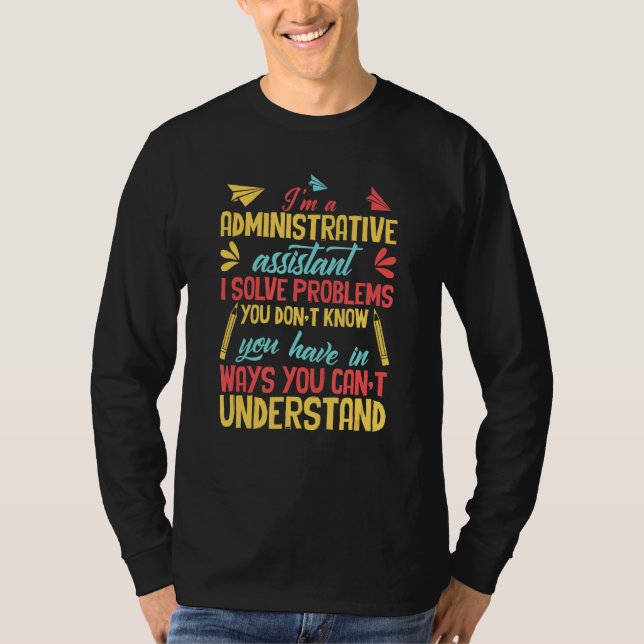 Camiseta Assistente administrativo de dia profissional admi (Frente)