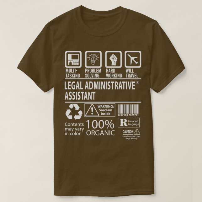 Camiseta Assistente administrativo jurídico (Frente do Design)