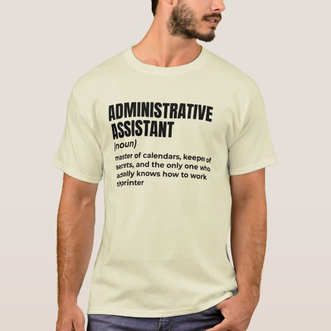 Camiseta Assistente administrativo Sarcástico (Frente)