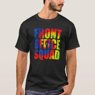 Camiseta Assistente administrativo Tie Dye Rainbow Front Of