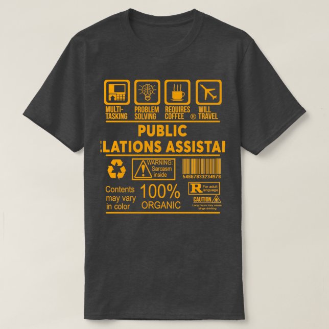 CAMISETA ASSISTENTE ÀS RELAÇÕES PÚBLICAS NICE DESIGN 2017 1 (Frente do Design)