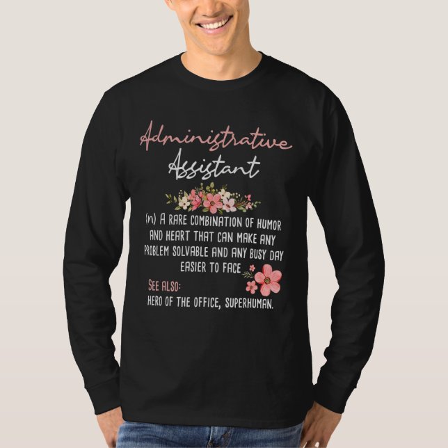 Camiseta Assistente de Administração do Assistente de Admin (Frente)