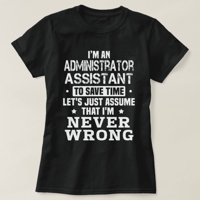 Camiseta Assistente de Administrador (Frente do Design)