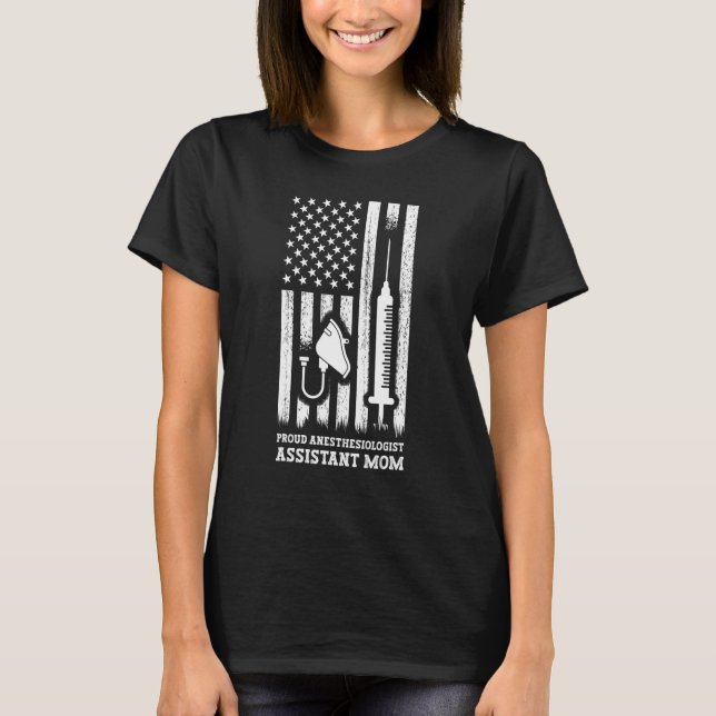 Camiseta Assistente de Anestesiologia Mãe Orgulhosa Anestes (Frente)