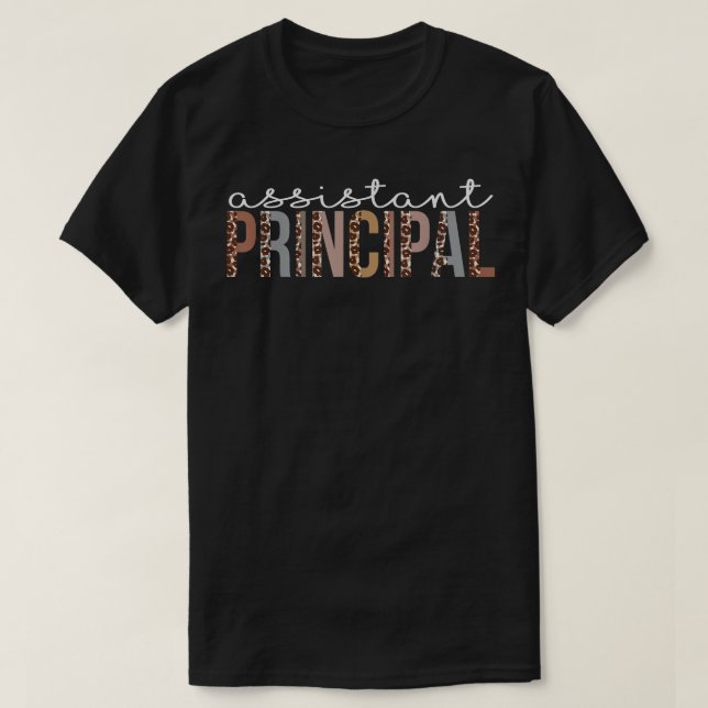 Camiseta Assistente De Apreciação Do Diretor Leopard Para A (Frente do Design)