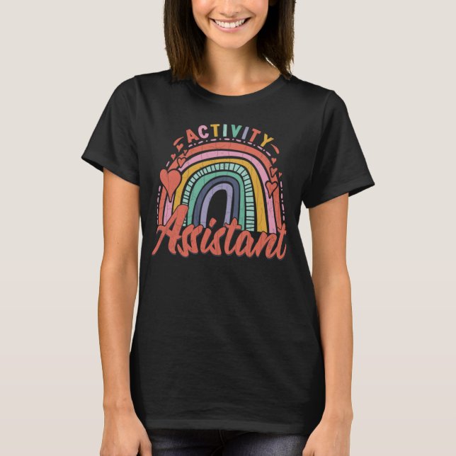 Camiseta Assistente de Atividade Arco-Íris Atividades Engra (Frente)