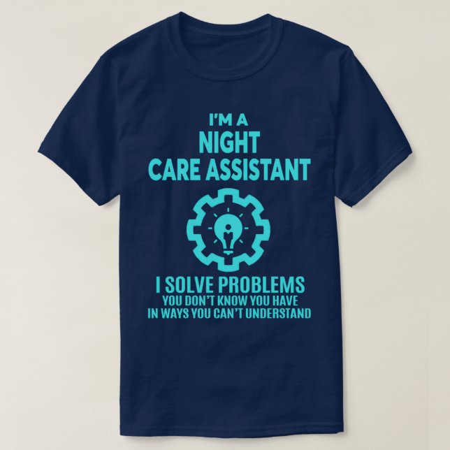 CAMISETA ASSISTENTE DE CUIDADOS NOTURNOS NICE DESIGN 2017 (Frente do Design)