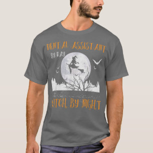 Camiseta Assistente De Dentagem Por Bruxa De Noite, Hallo