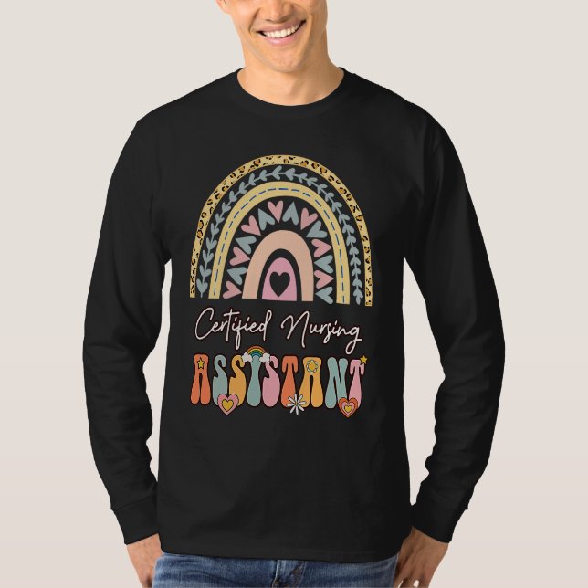 Camiseta Assistente de Enfermagem Certificado CNA Groovy Re (Frente)