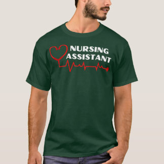 Camiseta Assistente de Enfermagem com batimento cardíaco do