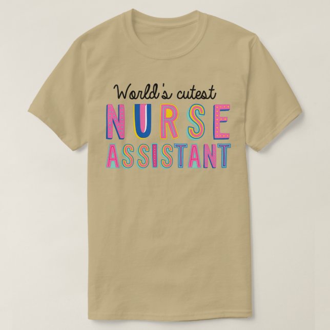 Camiseta Assistente de Enfermeira Oferece Mundos Mais Curso (Frente do Design)