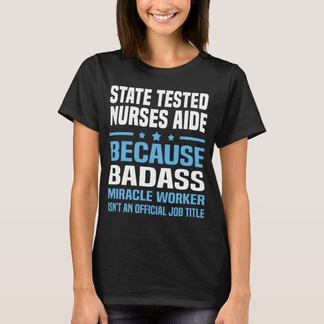 Camiseta Assistente de Enfermeiros Testados pelo Estado (Frente)