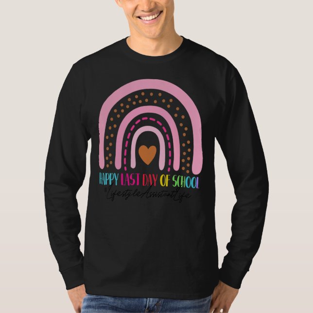 Camiseta Assistente de Estilo de Vida Feliz no Último Dia d (Frente)
