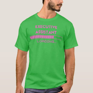 Camiseta Assistente de Execução Carregando Rosa