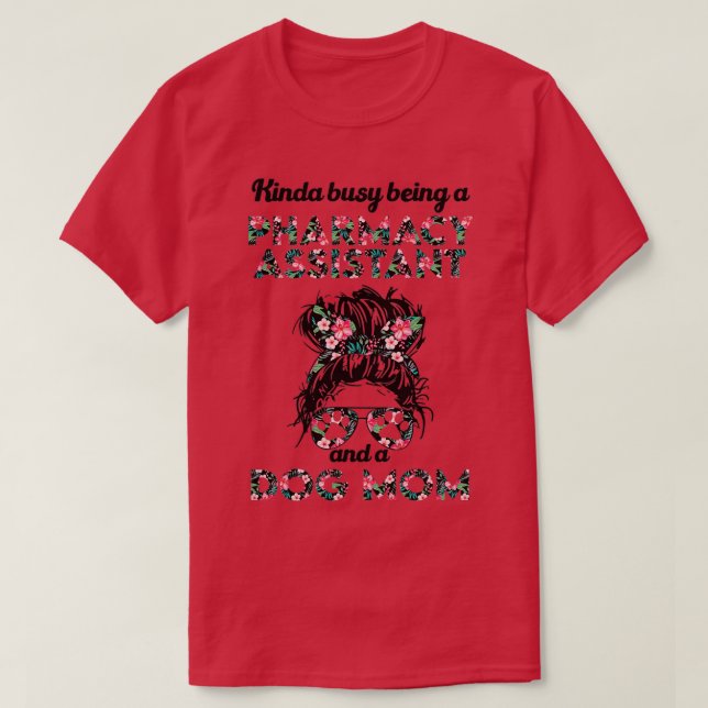Camiseta Assistente de farmácia, cargo, mãe (Frente do Design)