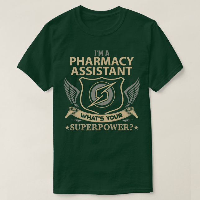 Camiseta Assistente De Farmácia Qual É O Seu Trabalho De Su (Frente do Design)