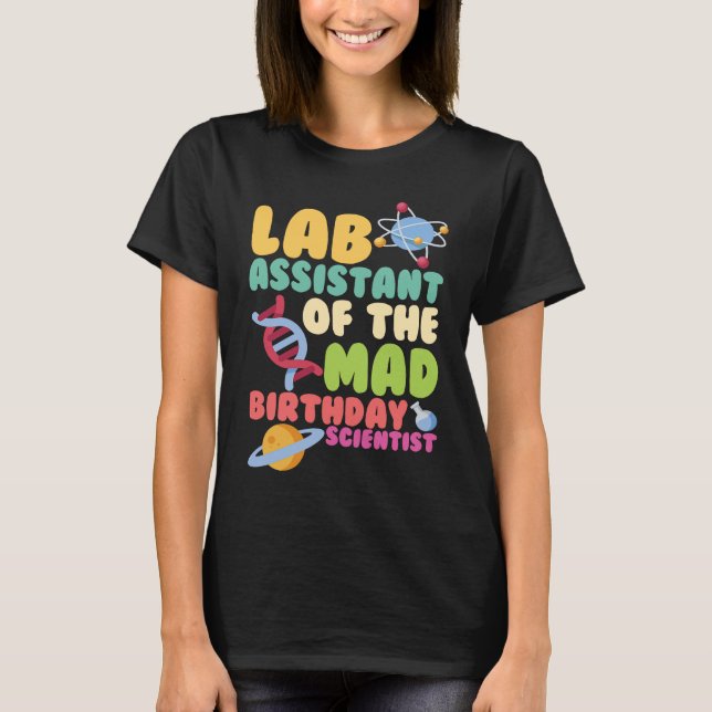 Camiseta Assistente De Laboratório Do Cientista Louco De An (Frente)