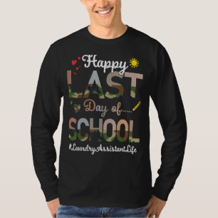 Camiseta Assistente de lavandaria feliz no último dia da es